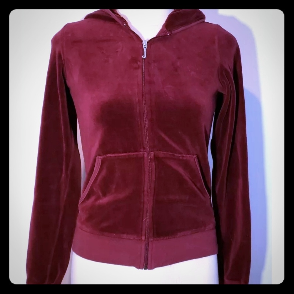 JUICY COUTURE Royal Blue Velour Zip Up Hoodie Jack